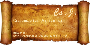 Csizmazia Julianna névjegykártya